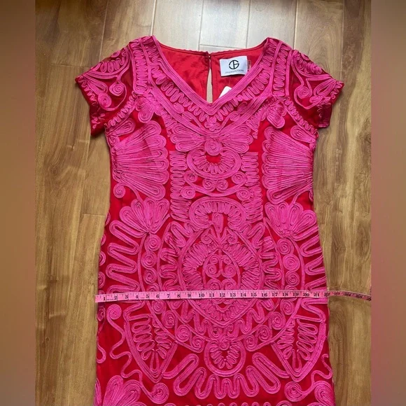 JS Collections Pink Ruffled Maxi Gown - Picture 11 of 15